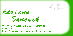 adrienn dancsik business card